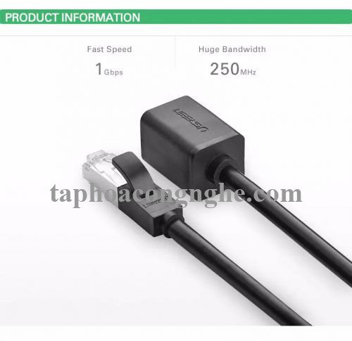 Ugreen 11283 5M màu Đen Cáp nối dài Ethernet CAT6 FTP RJ45 NW112 30011283